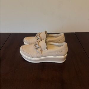 DV by Dolce Vita Cream Flats with Decorative Buckles